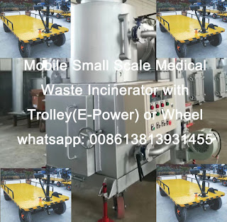 Mobile Small Scale Medical Waste Incinerator with Trolley or Wheel