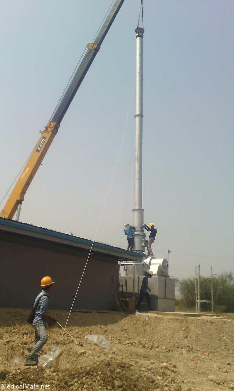 how to instal waste incinerator